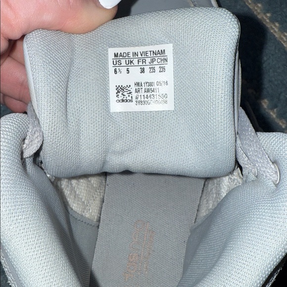 Adidas Light Gray High-Top Sneakers - Picture 4 of 6
